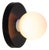 Globe Sconce Black, 3 Inches Glass Globe, by Research.Lighting, Modern, Minimal For Sale