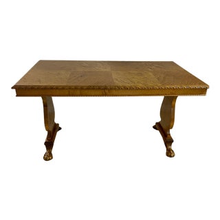 Antique Swedish Biedermeier Library Table For Sale