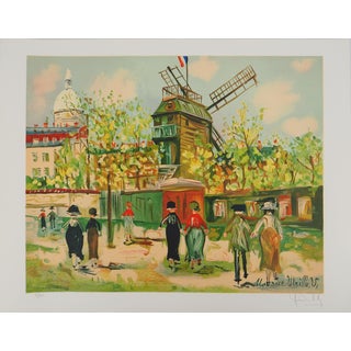 Maurice Utrillo, The Moulin De La Galette in Montmartre, Signed Lithograph For Sale