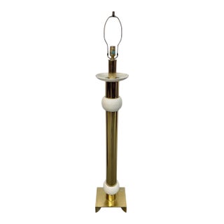 Mid-Century Modern Parzinger Style Brass Floor Lamp For Sale