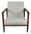 GFM-142 Armchair in White Bouclé by Edmund Homa, 1970s For Sale