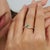 Minimalist Hallmarked 925 Silver Round 0.29 Ct Emerald & Diamond Ring Size 7 For Sale - Image 9 of 12