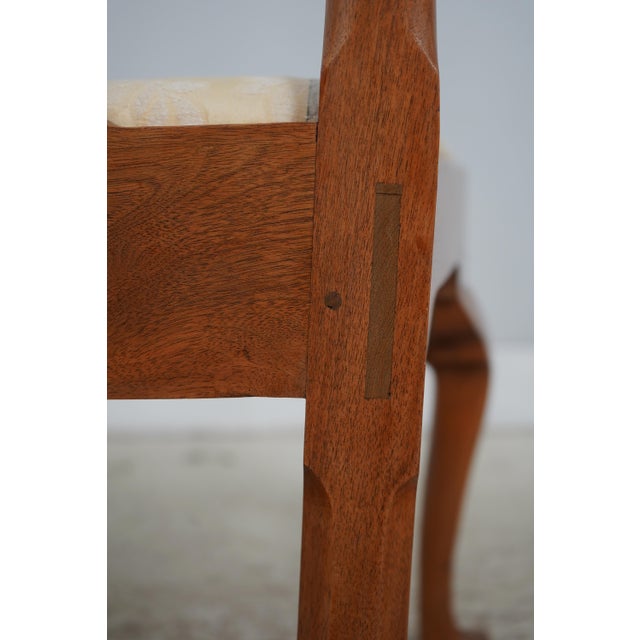 Set of 6 Bench Made Walnut Chippendale Dining Chairs For Sale - Image 17 of 18