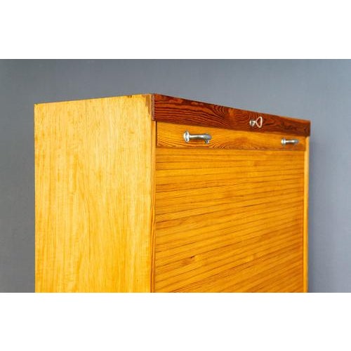 Vintage Roll-Top Filing Cabinet For Sale - Image 5 of 17