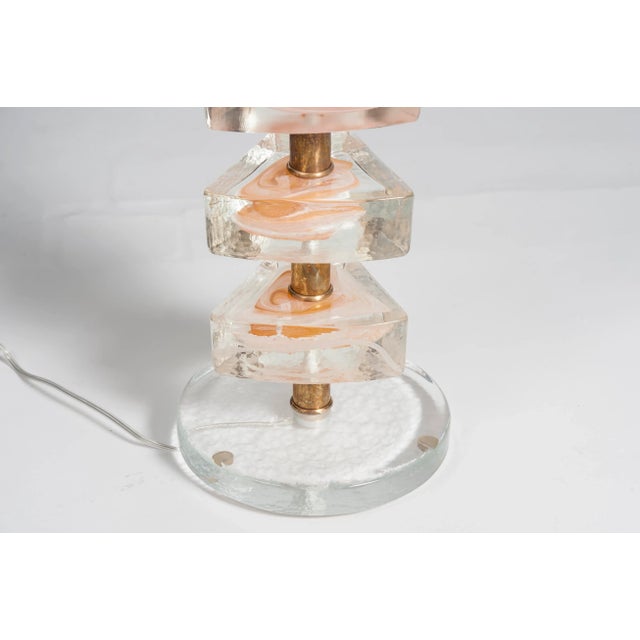 1970s Vintage Murano Glass Table Lamp, 1970s For Sale - Image 5 of 9