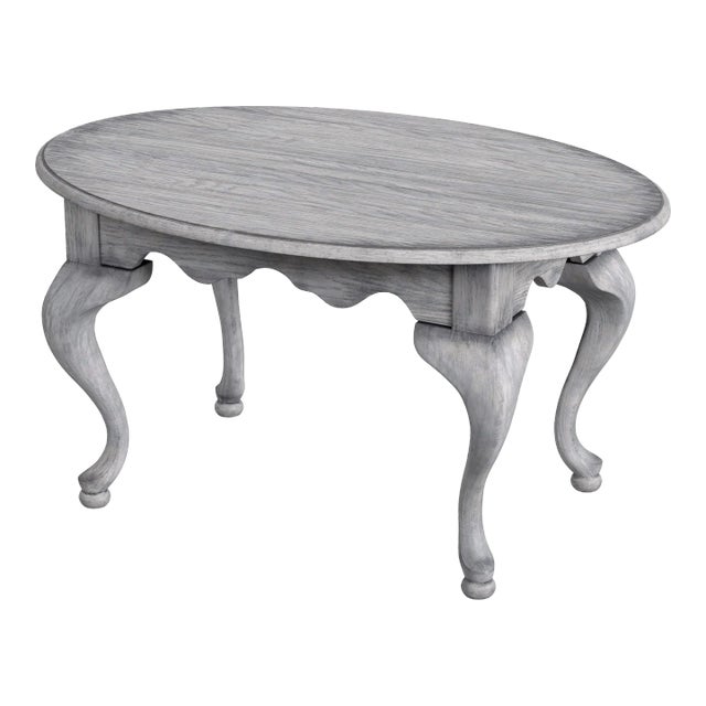 Grace Oval 4 Legs Coffee Table, Gray For Sale