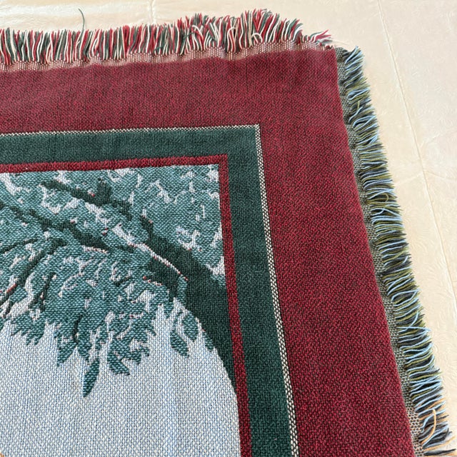 Bob Timberlake America the Beautiful Birds & Tree Woven Tapestry Blanket For Sale In Raleigh - Image 6 of 10