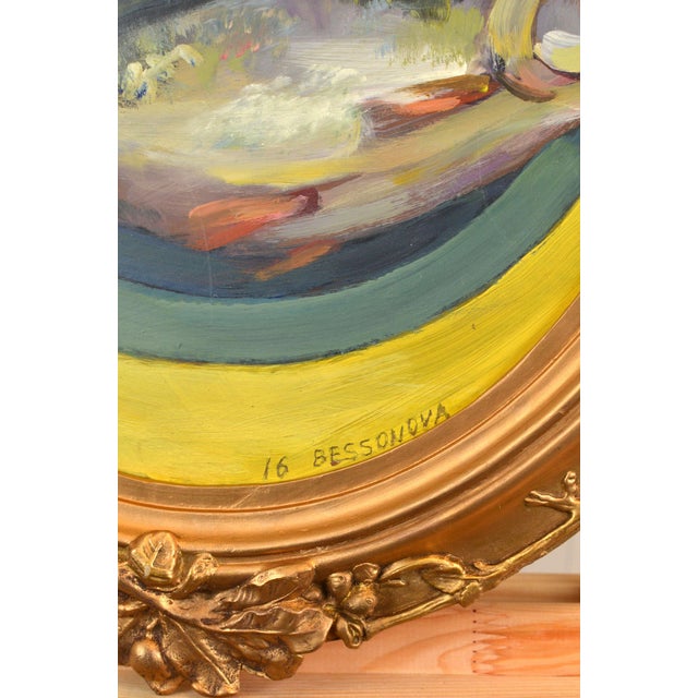 Natalia Bessonova, Still Life with Fish, 2016, Oil on Cardboard, Framed For Sale - Image 3 of 7