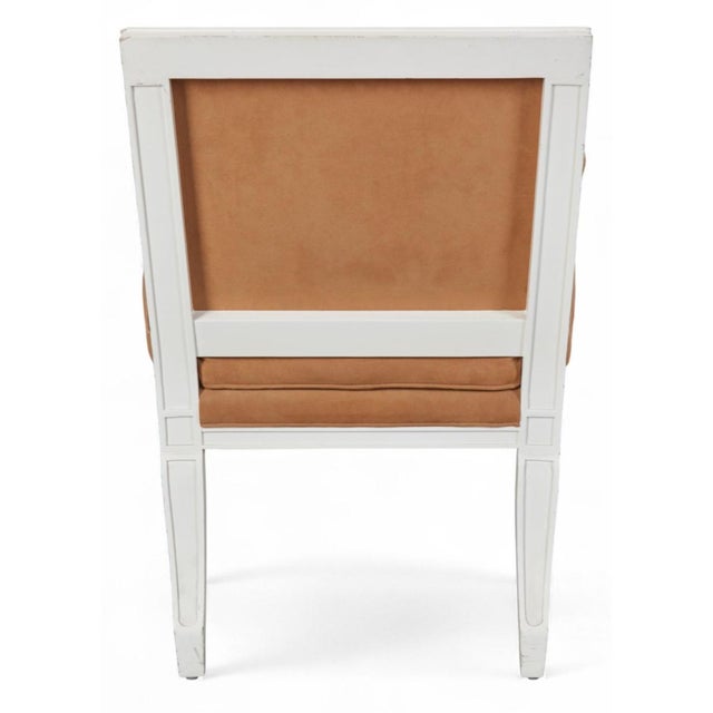 Mid 20th Century Set of 8 French Directoire Painted Fauteuils Dining Arm Chairs For Sale - Image 5 of 6