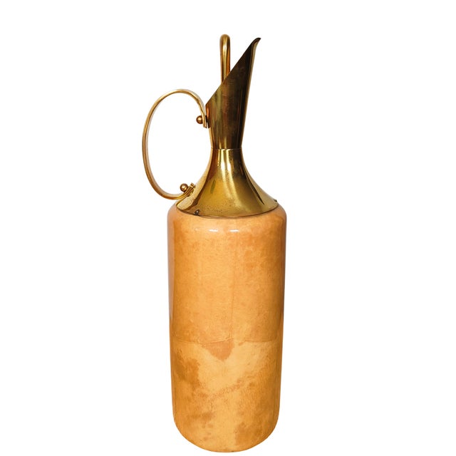 Mid-century parchment thermos barware, Aldo Tura, Macabo Italia, early 1950s I have official proof of authenticity such as...