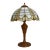 1920s Arts & Crafts Bradley & Hubbard Style Stained Leaded Glass Table Lamp For Sale