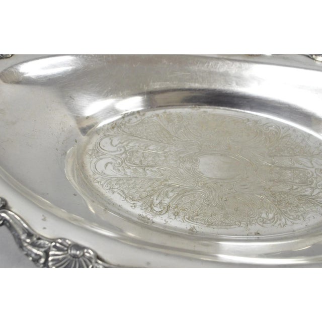 Vintage Victorian Style Silver Plated Ova Trinket Serving Dish (C) For Sale - Image 9 of 16