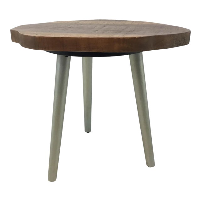 Caracole Organic Modern Wood and Metal Side Table Prototype For Sale