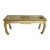 Vintage Palm Beach Regency Chinoiserie Light Blue Parcel Gilt Ming Style Console Table -Newly Painted For Sale