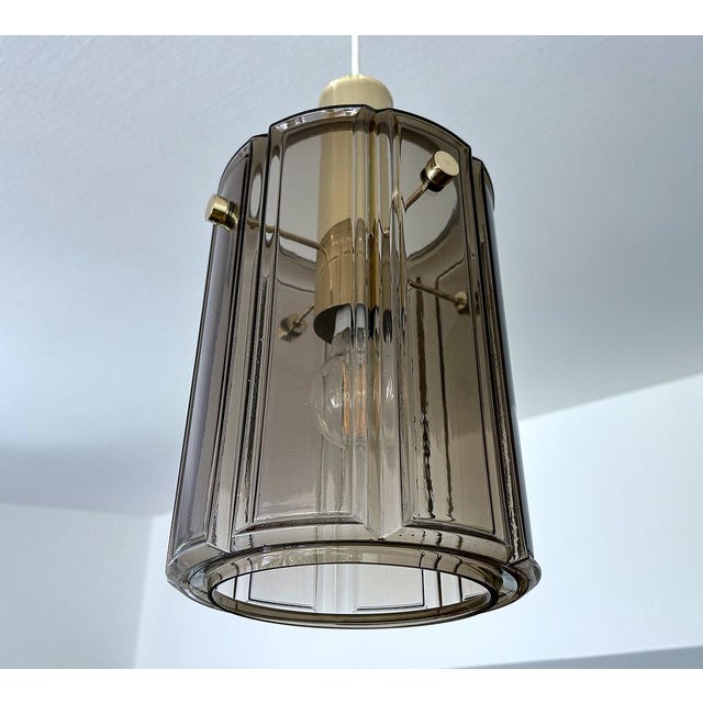 Space Age Pendant Light in Glass from Glashütte Limburg, 1950s For Sale - Image 6 of 12