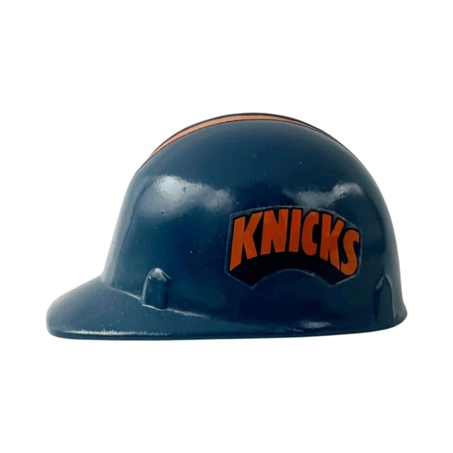 Vintage New York Knicks Blue Helmet Bottle Opener Nba Basketball Barware For Sale - Image 13 of 13