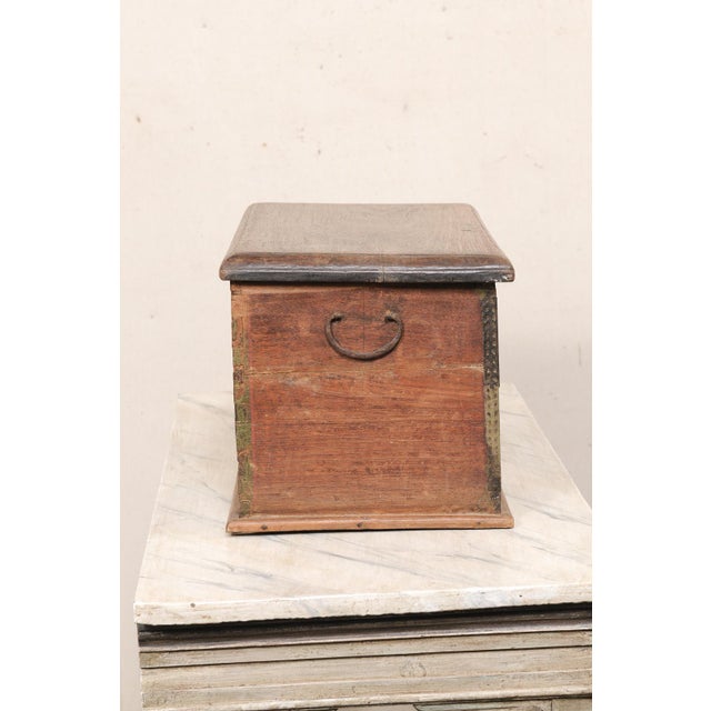 Wood Early 20th C. Teak Box W/ Intricate Carvings For Sale - Image 7 of 12