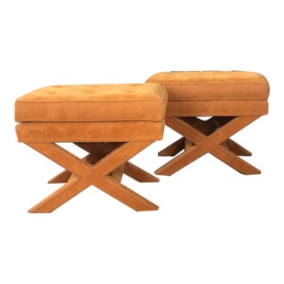 1970s X-Base Stools - a Pair For Sale