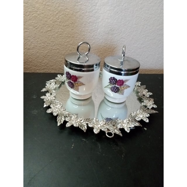 1980s 1980s Gorgeous Royal Worcester England Egg Coddlers - a Pair For Sale - Image 5 of 5
