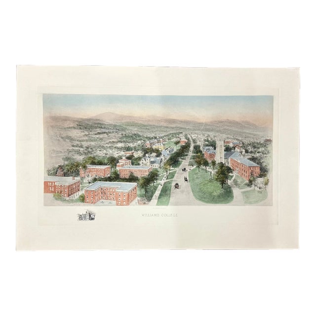 Williams College, After Richard Rummell, c.1913 — Hand-Colored Print Wove Paper, Large For Sale
