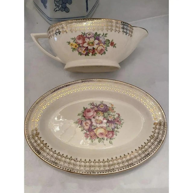Mid 20th Century 22 Karat Gold Serving Bowl & Platter For Sale - Image 9 of 12