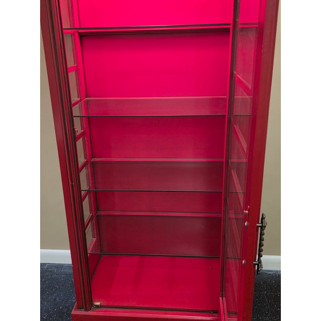 2010s Vintage British Phone Booth Display Cabinet For Sale - Image 5 of 11