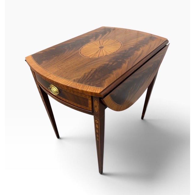 Councill Furniture Vintage Council Craftsman Mahogany Pembroke Side Table - Refinished! For Sale - Image 4 of 11
