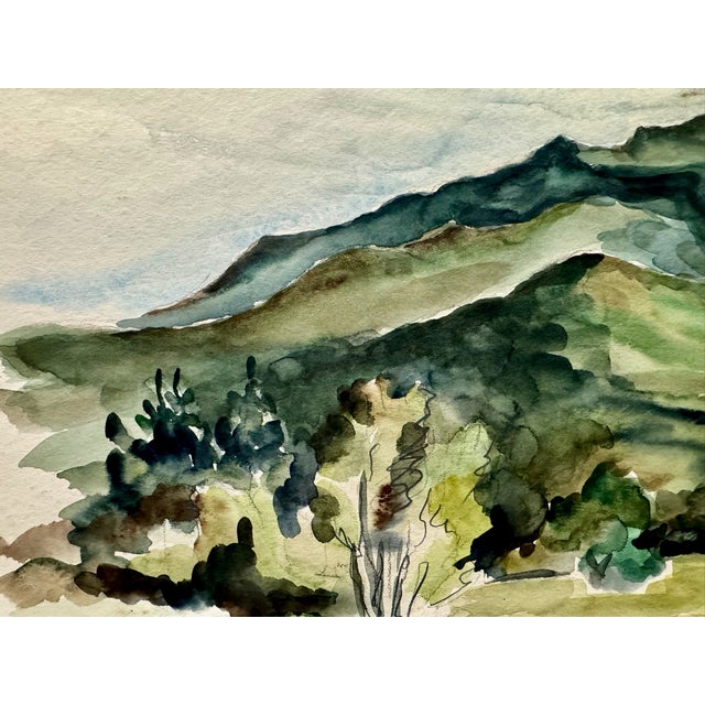 Original watercolor on paper by Henry Emil Salloch, also known as Heinz Emil Salloch, the German-born American artist and...