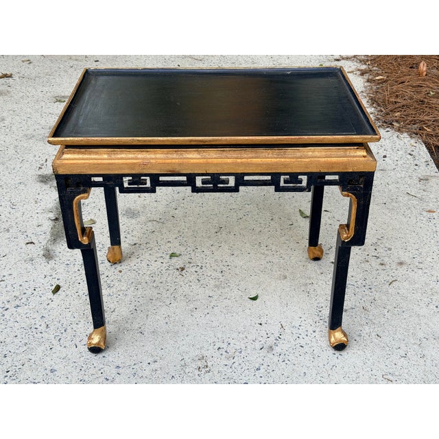 Japanese Antique Kasuga Table Gilt Decorated Black Painted Table For Sale - Image 16 of 17