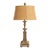 Vintage Tropical Hollywood Regency Pineapple & Palm Leaf Table Lamp With Burlap Shade For Sale