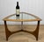 Original 1964 Sculptural Walnut Guitar Pick Side Table "Silhouette" Collection by Lane Attractive Guitar Pick Top with...