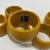 Mid Century Modern Yellow Wooden Knobler Napkin Rings- Set of 6 For Sale - Image 4 of 5