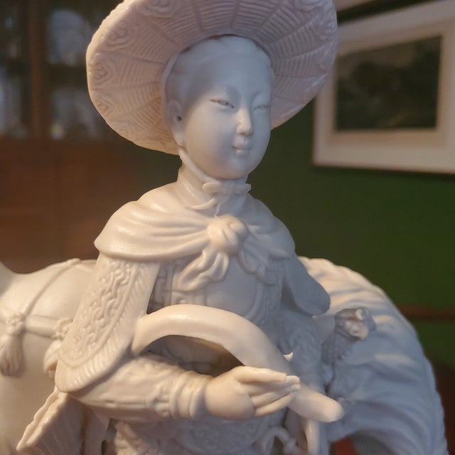 Early 20th Century Blanc De Chine, Warrior and Horse For Sale - Image 4 of 10