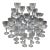 Cut Crystal European Abstract Line and Bubble Stemware-Set of 39 For Sale