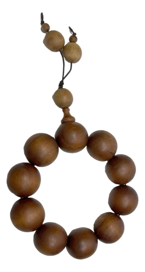 Chinese Natural Sandalwood Beads Hand Rosary Praying Bracelet