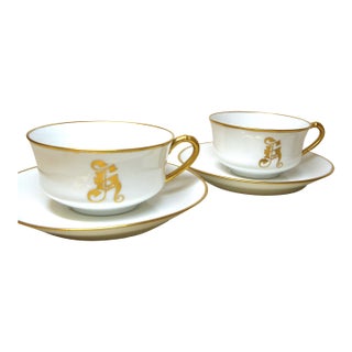 Limoges Haviland 29-Piece Tea Service With 12 Cups, Saucers & Dessert Plates For Sale