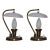 White Mid-Century Perforated Brass Table Lamps, Set of 2 For Sale - Image 8 of 8