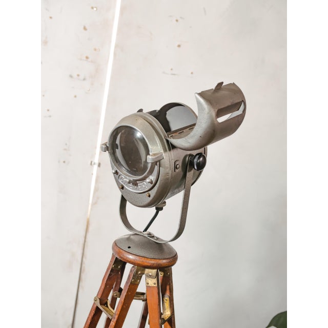 Vintage French Theater Spotlight Floor Lamp, 1950s For Sale - Image 4 of 18