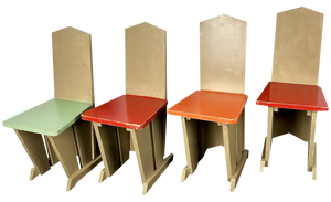 Childrens Chairs in the style of Koo, Netherlands, 1930s, Set of 4