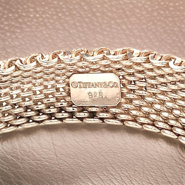 1990s Tiffany & Co Somerset Bangle M 7.5" Sterling Silver For Sale - Image 11 of 13