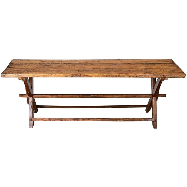 French 19th Century Alpine Pine & Oak Cheesemaker 's Table For Sale - Image 12 of 12