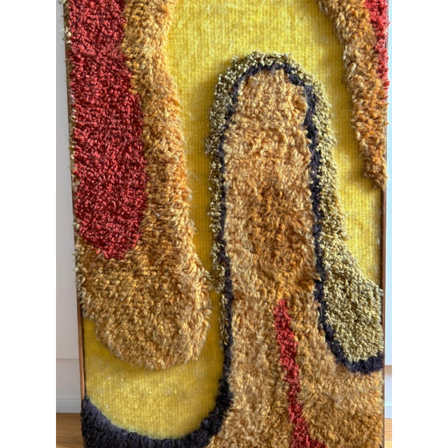 Mid-Century Modern Space Age Wall Tapestry | Italian Mid-Century Fabric Art 1970s For Sale - Image 3 of 8