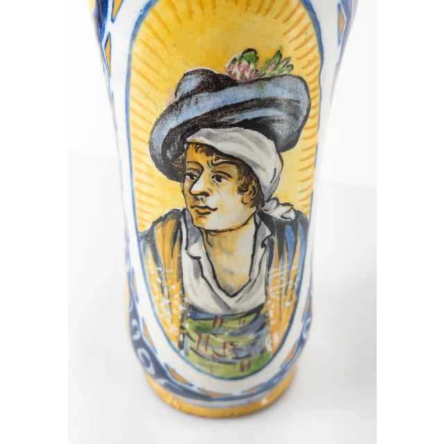 19th Century Italian Majolica Faience Albarello Drug Jar For Sale In New York - Image 6 of 12