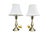 English Vintage Stiffel Brass Table Lamps With Original Shades – Classic Baluster Form Traditional Lighting - a Pair For Sale - Image 3 of 11