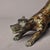 Antique Chinese Bronze Gold-Inlaid Mythical Beast (Wolf/Dog) Sculpture For Sale - Image 10 of 10
