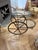 Wood Gorgeous Gold Antique Bar Cart With Wheels For Sale - Image 7 of 7