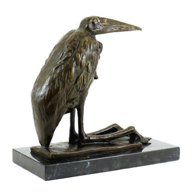 Metal Bronze Bird Sculpture in the style of Rembrandt Bugatti For Sale - Image 7 of 8