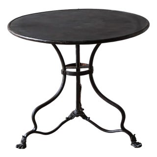 19th Century French Cast Iron Bistro Table with Claw Feet from Arras, 1890s For Sale