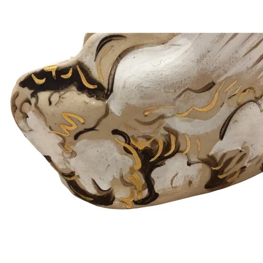 Late 20th Century Vintage Late 20th Century Handmade Angel Pottery Centerpiece Vessel Signed For Sale - Image 5 of 11