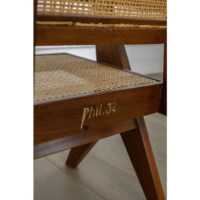 1960s Pierre Jeanneret Writing Chair From Punjab University, Chandigarh For Sale - Image 11 of 11